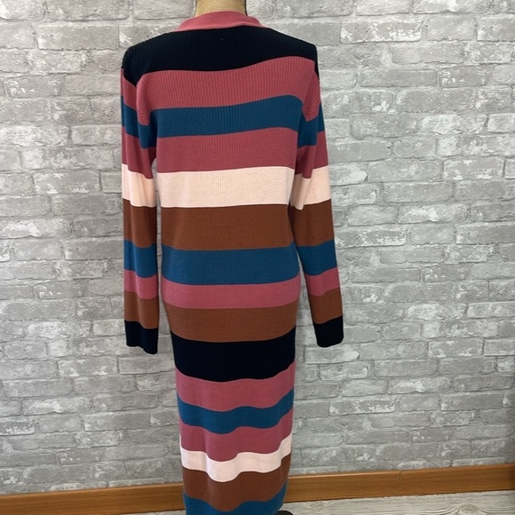 Eloquii Striped Button Down Sweater Dress - Picture 4 of 7